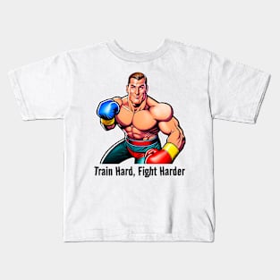 Train Hard Fight Harder Kids T-Shirt